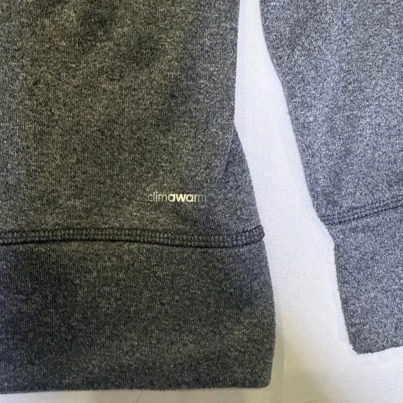 Adidas Charcoal Hoodie with Bright Orange Lining - Picture 3 of 5
